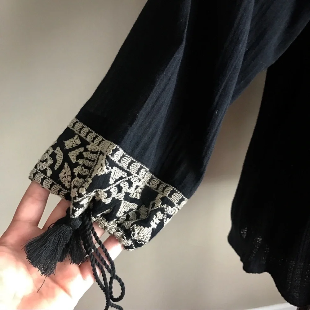 [Lucky Brand] Boho Black Shirt